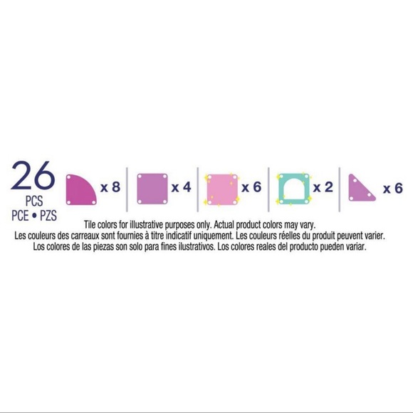 Magna-Tiles MicroMags Travel Heart To Heart, 26 pieces set in a Tin Storage - Picture 7 of 8